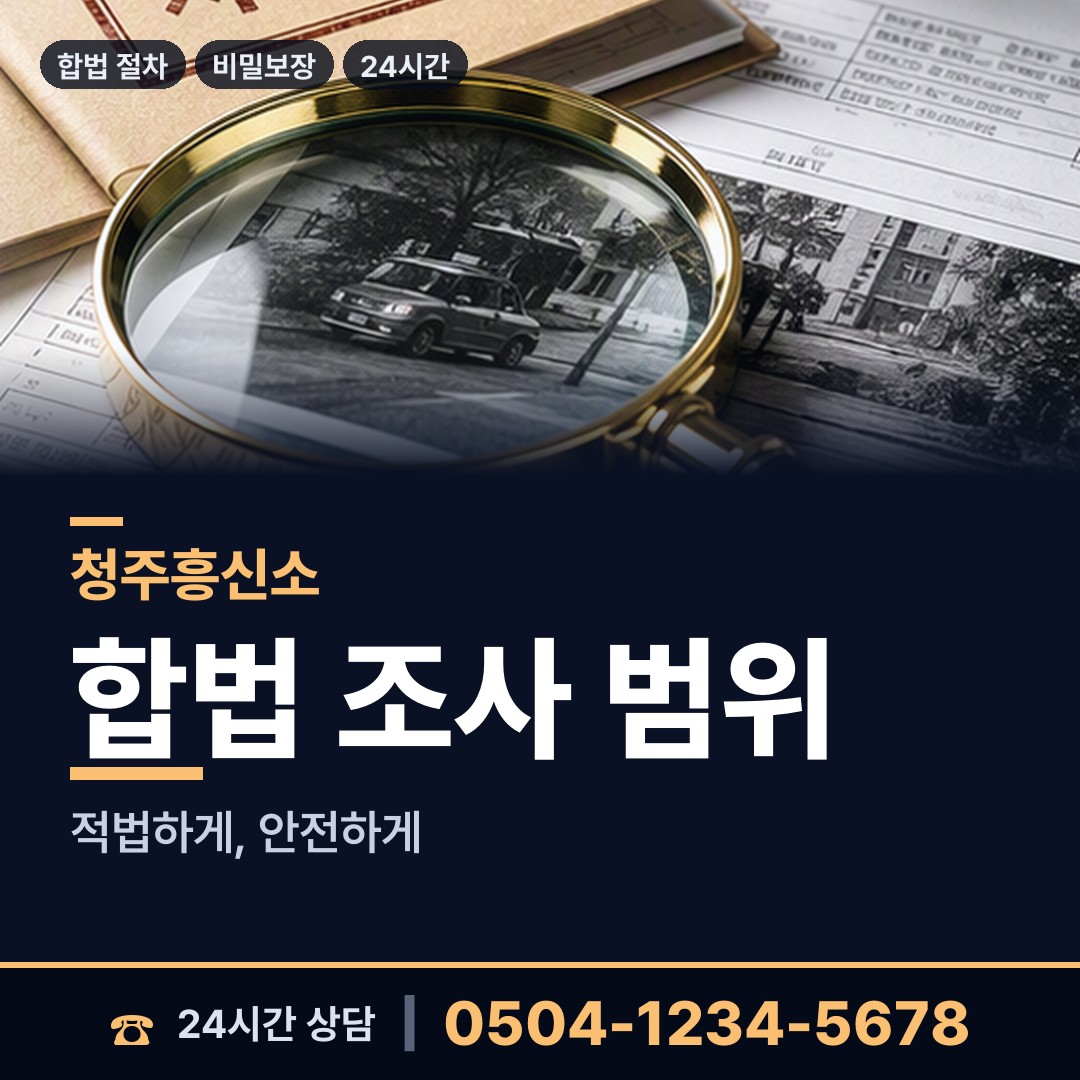 청주 문의면 배우자행적조사 상담 안내